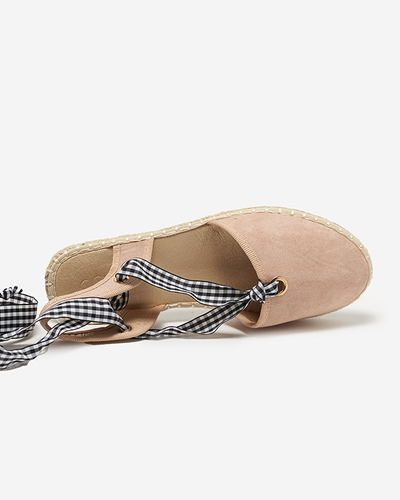 Różowe espadryle z odkrytą piętą Papavero - Obuwie