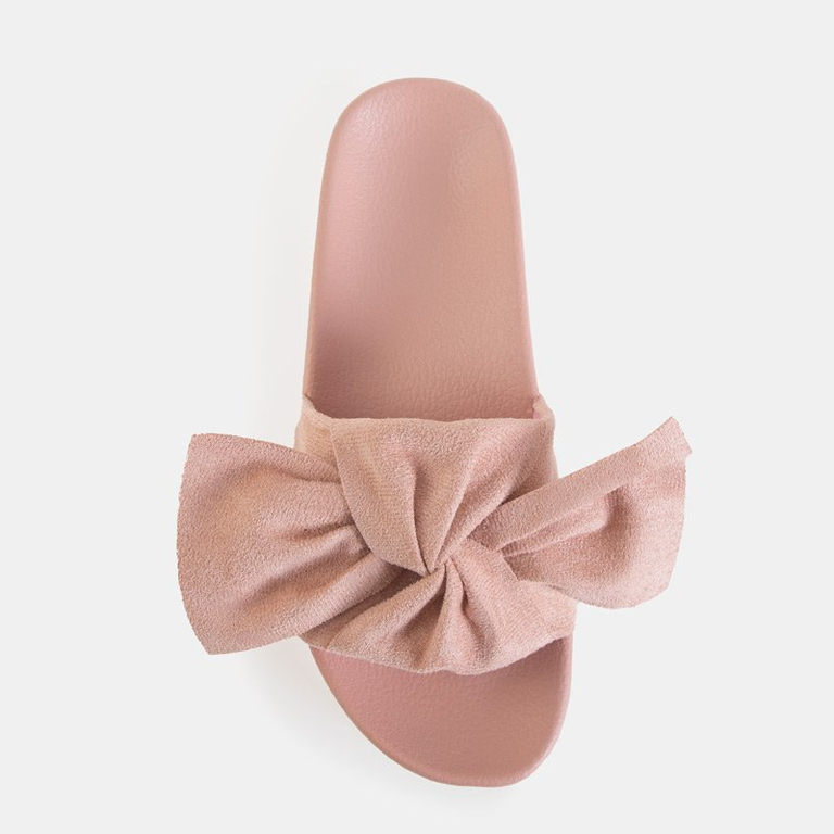 Пудровые женские шлепанцы на платформе Dolorisa