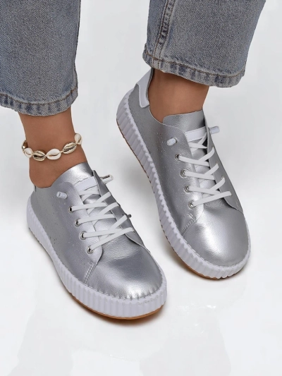 Royalfashion Women's Luna Lace Cutout Sneakers