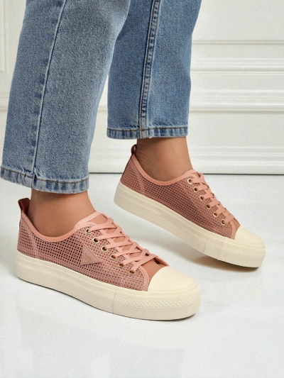 Женские кеды Afrodyta Rosa – дышащие розовые тканевые туфли на лето
