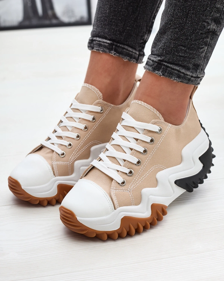 Спортивная обувь a'la кроссовки бежевого цвета Ascota- Footwear