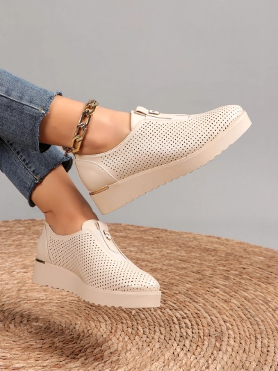 Royalfashion Женские слипоны перфорированные Goffies