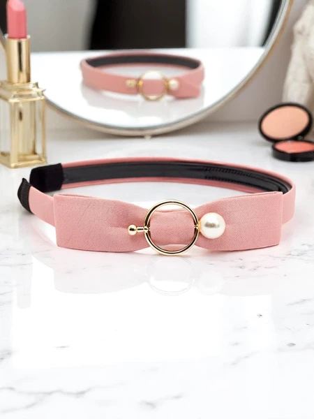 Royalfashion plaukų lankelis su kaspinu ir segtuko pakabuku