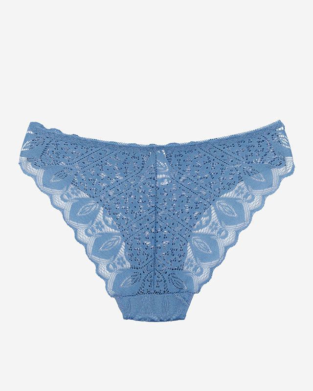 Mėlynos nėriniuotos kelnaitės moterims, trumpikės - Apatiniai