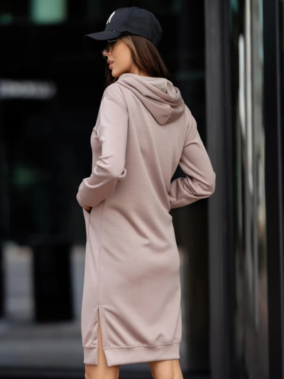 Royalfashion Вискозное спортивное платье с капюшоном