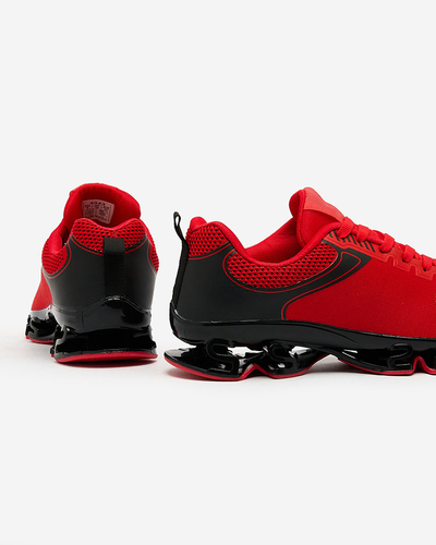 Royalfashion Черно-красные мужские спортивные туфли Setorla