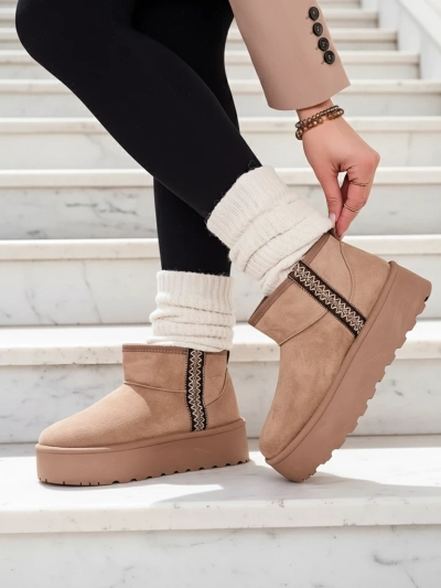 Royalfashion Женские угги стиля снежных сапог Халузи