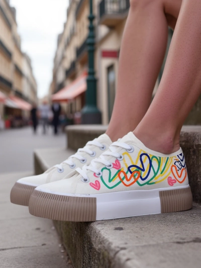 Женские кроссовки Royalfashion с принтом сердца Sercess