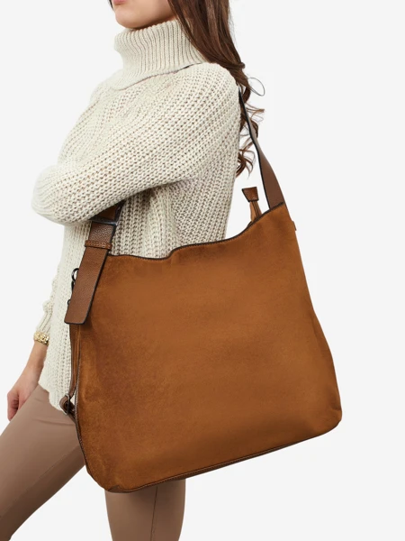 Moteriška pirkinių rankinė eko zomšinė Donenn