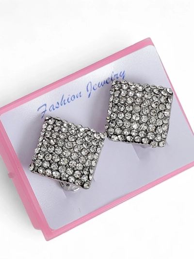 Royalfashion Женские серьги-клипсы с цирконами