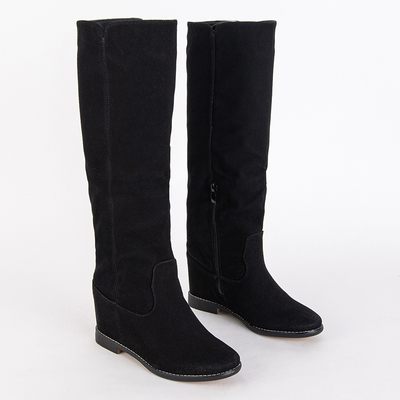 Черные женские сапоги со скрытым якорем Hiloumi- Footwear