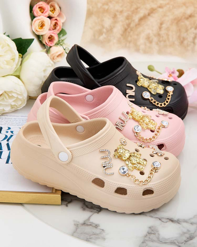 Royalfashion Moteriškos guminės šlepetės su Fescas ornamentais