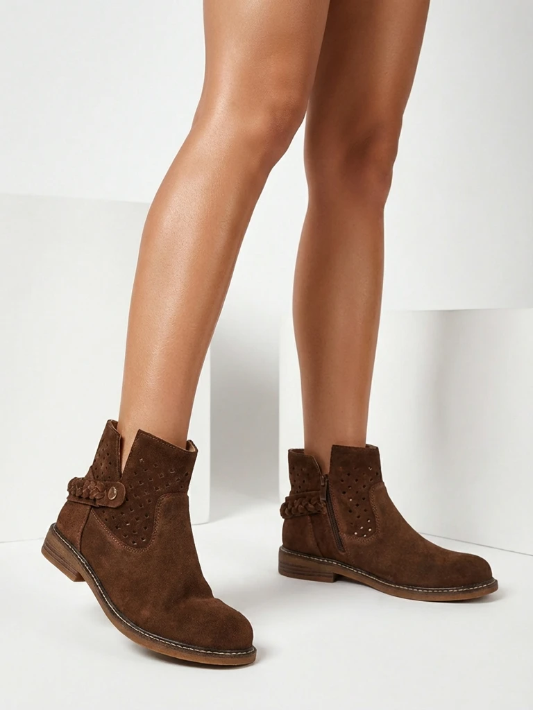 Ažuoriniai moteriški aulinukai iš natūralios odos Unimi