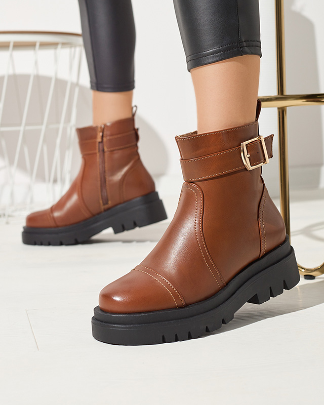 OUTLET Rudi moteriški batai su sagtimi Utilas - Avalynė