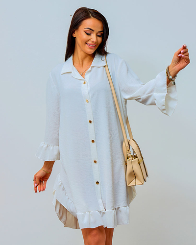 Royalfashion Женское платье oversize с оборкой