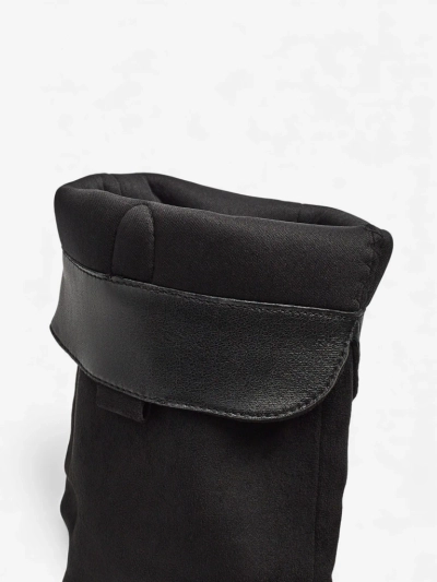 Moteriški eko zomšos auliniai batai su storu kulnu Ferrevi