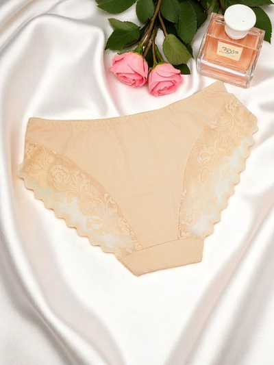 Royalfashion Женские хлопковые трусы с кружевом Pure Lace