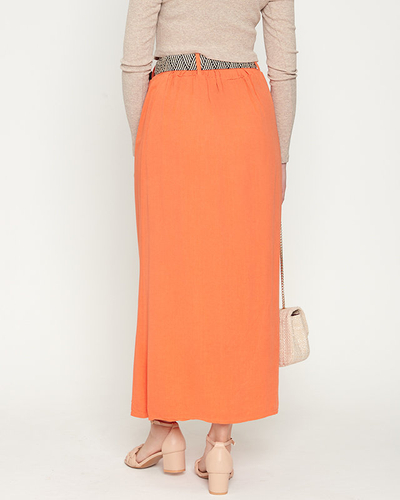 Moteriškas oranžinis midi sijonas - Drabužiai
