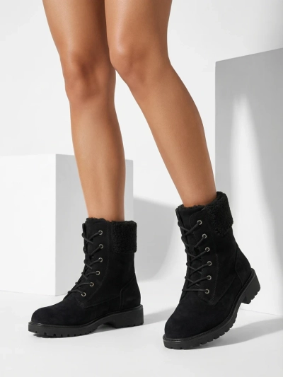 Eko zomšiniai moteriški aulinukai su raišteliais Trevolla