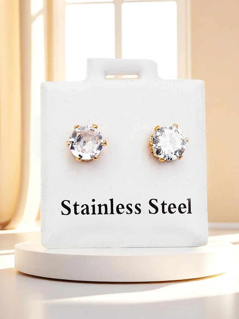 Royalfashion Moteriški auskarai lankeliai su cirkoniu