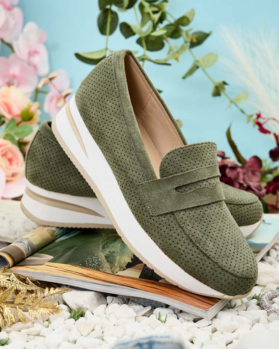 Royalfashion Женские мокасины на низком каблуке Sirn