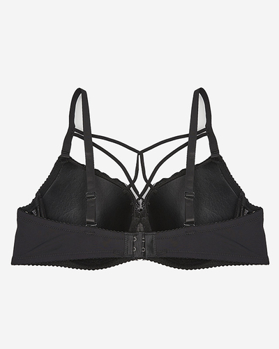 Juoda moteriška liemenėlė su petnešėlėmis - Apatinis trikotažas