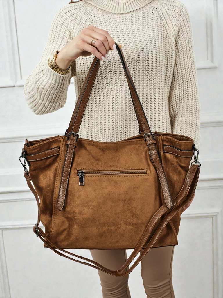 Moteriška pirkinių rankinė Daville iš eko zomšos