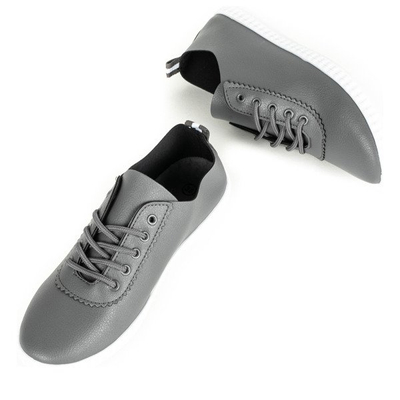 Серые кроссовки «Олимпик» на шнуровке - Обувь