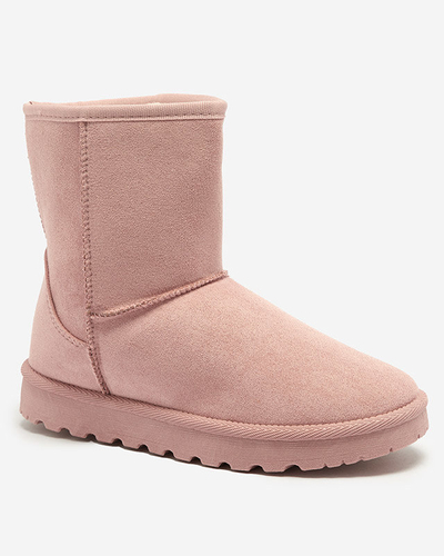 Женские утепленные сапоги-снегоступы из эко-замши розового цвета Xetik - Обувь