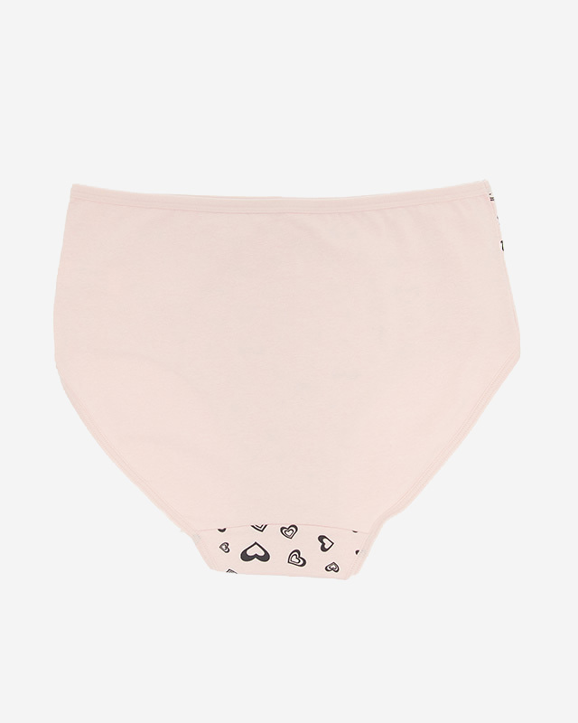 Красные женские трусы с сердечками PLUS SIZE