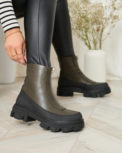 Royalfashion Женские сапоги Opialla цвета хаки