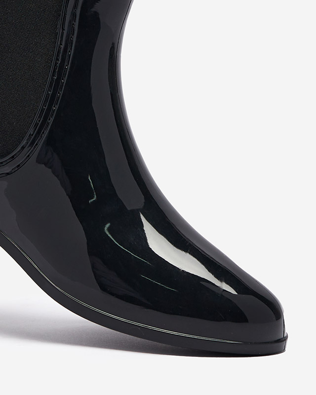 Черные лакированные женские галоши Olixa - Обувь