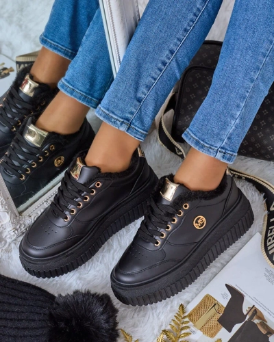 Royalfashion Pašiltintos moteriškos basutės su kailiu Sofi