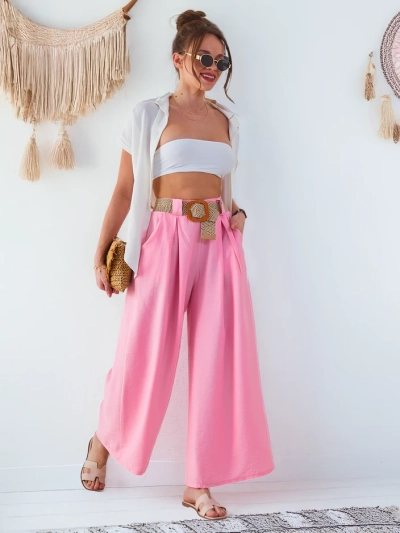 Royalfashion Женские широкие тканые брюки