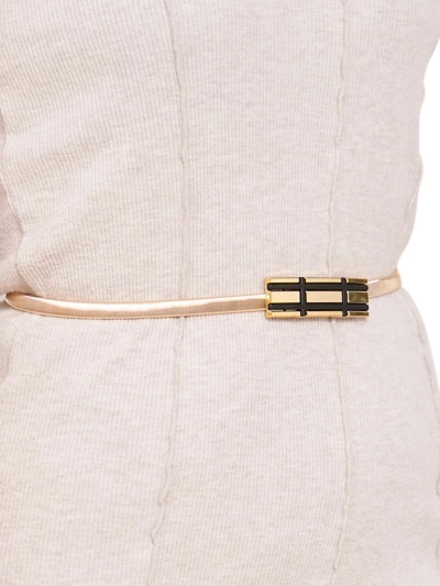 Aurelia Belt – Золотой женский металлический ремень с геометрической пряжкой Latina