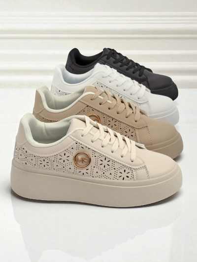 Aurelia Бежевые Кроссовки Платформа Royalfashion Экокожа