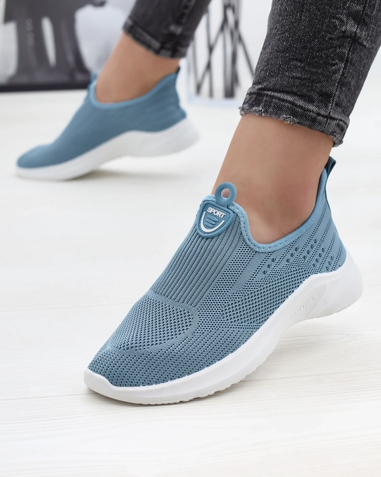 Mėlyni moteriški medžiaginiai sportiniai bateliai Regika - Avalynė