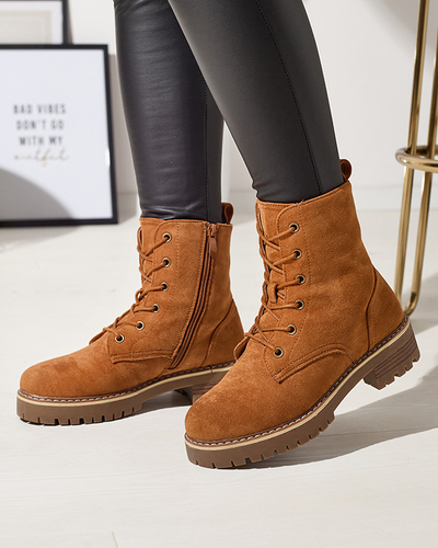 Коричневые женские сапоги-трапперы Priviea - Обувь