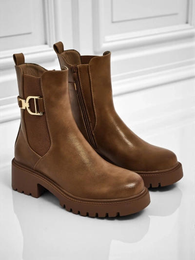 Высокие женские ботильоны из экокожи Ovella