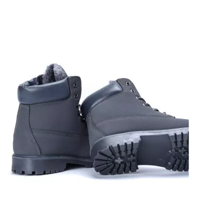 OUTLET Темно-серые теплые ботинки Irmma - Обувь