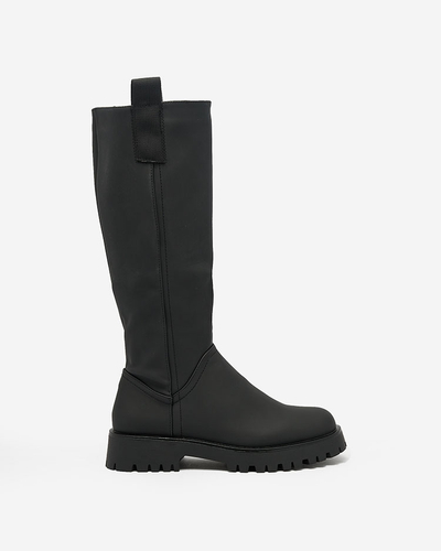 Royalfashion Женские высокие сапоги черного цвета Denesis