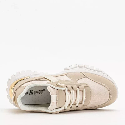 OUTLET Smėlio spalvos moteriški sportiniai bateliai Itega - Avalynė