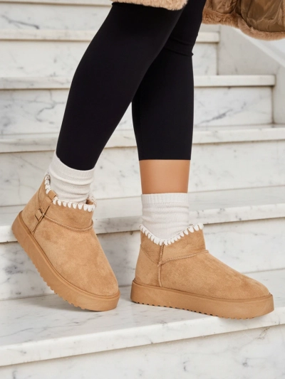 Женские короткие зимние сапоги в стиле ботильоны Royalfashion Ewioz
