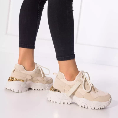 OUTLET Бежевые женские кроссовки кеды Itega - Обувь