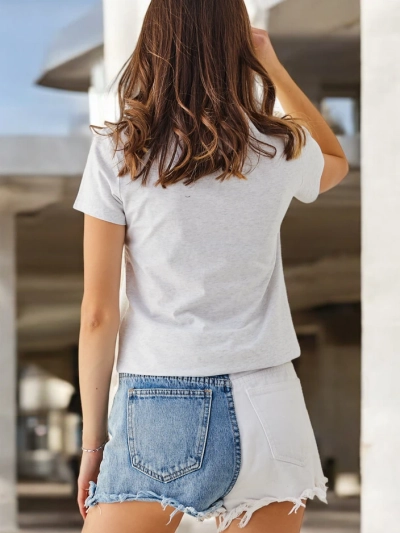 Royalfashion Medvilnės moteriška marškinėliai Drugelis