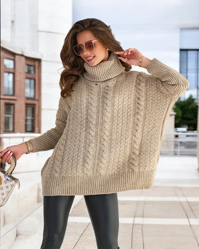 Женский свитер с водолазкой Royalfashion