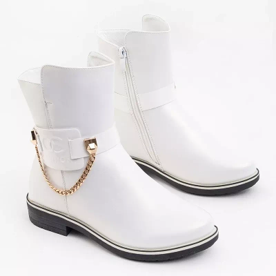 Сапоги детские белые с декором наава - Обувь