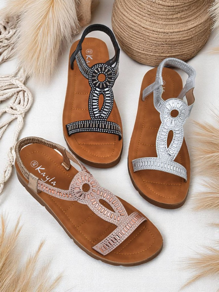 Royalfashion moteriškos basutės su dekoratyviniais dirželiais Lola Grace