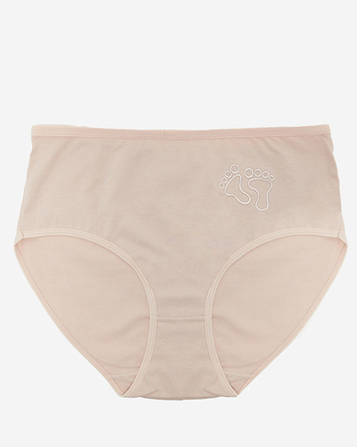 Женские трусики из хлопка бежевого цвета - Нижнее белье