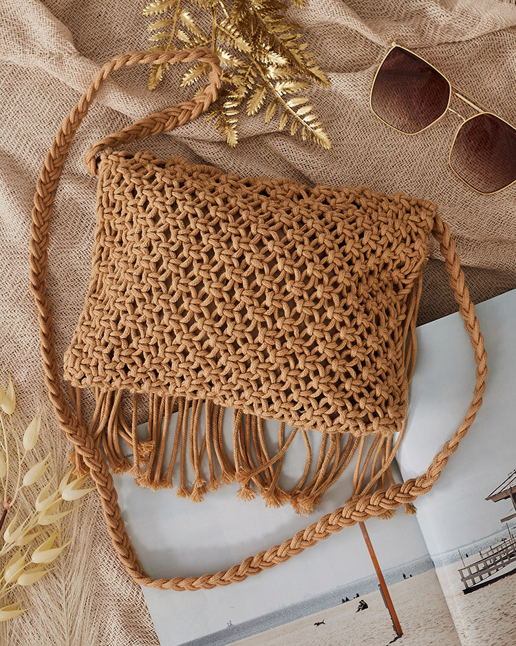 Royalfashion Маленькая женская плетеная сумочка